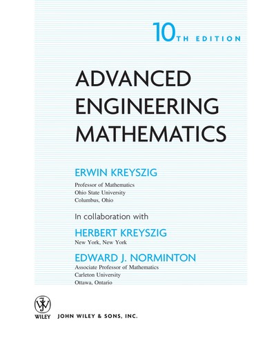 Advanced Engineering Mathematics — Erwin Kreyszig (2010)
