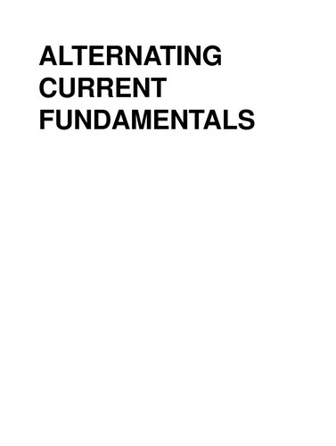 Alternating Current Fundamentals — Stephen L. Herman (2011)