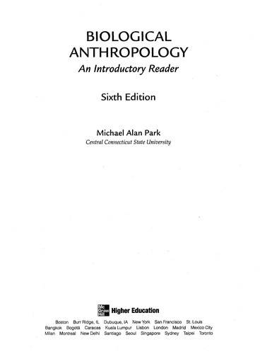 Biological Anthropology — Michael Alan Park (2012)