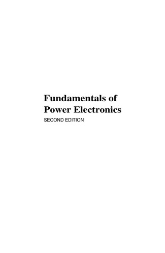Fundamentals of Power Electronics — Robert W. Erickson et al. (2001)