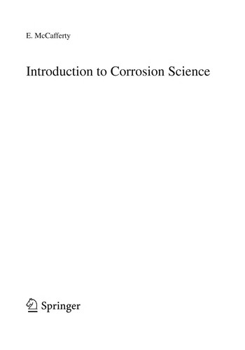 Introduction to Corrosion Science — E. McCafferty (2010)