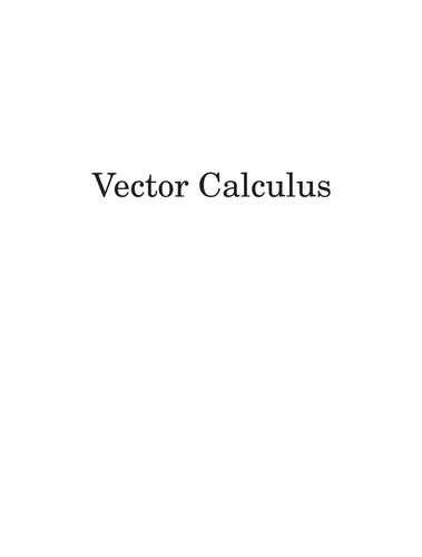 Vector Calculus — Susan Jane Colley (2012)