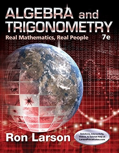 Algebra and Trigonometry: Real Mathematics, Real People — Ron Larson (2015)