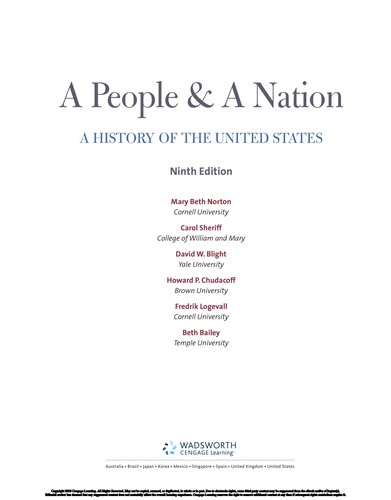 A People and a Nation: A History of the United States — Mary Beth Norton et al. (2011)
