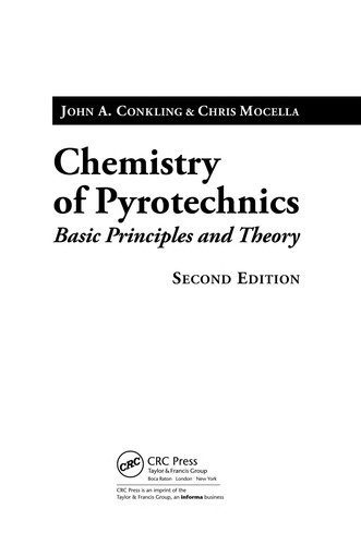 Chemistry of Pyrotechnics — John A. Conkling et al. (2010)