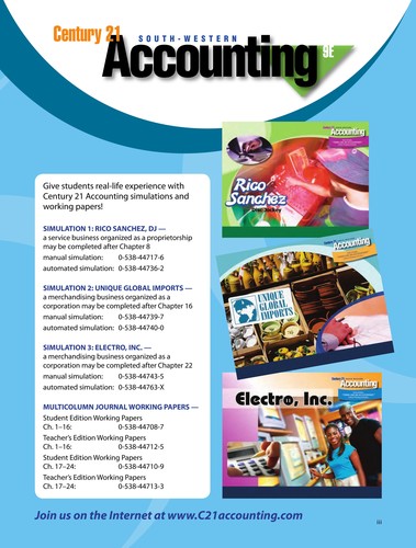 Century 21 Accounting: Multicolumn Journal — Claudia Bienias Gilbertson et al. (2008)