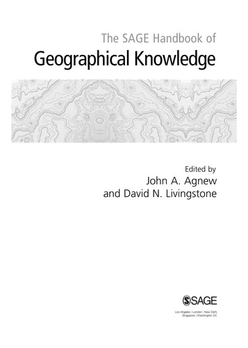 The SAGE Handbook of Geographical Knowledge — John A Agnew et al. (2011)