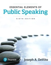 Essential Elements of Public Speaking — Joseph A. Devito (2017)