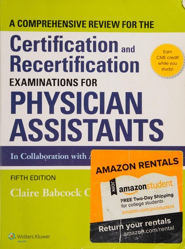 A Comprehensive Review For the Certification and Recertification Examinations for Physician Assistants — Claire Babcock O'Connell (2014)
