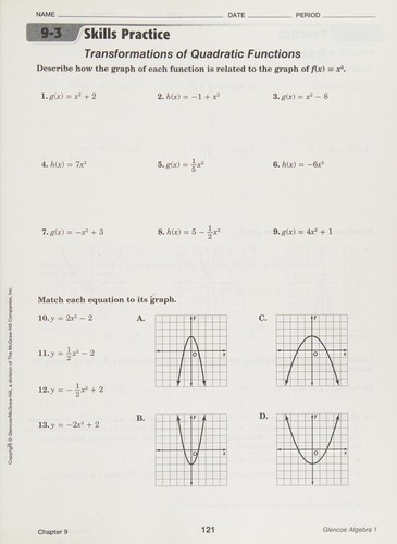 Algebra 1, Homework Practice Workbook — McGraw-Hill Education (2008)
