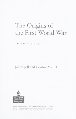 The Origins of the First World War — James Joll et al. (2007)