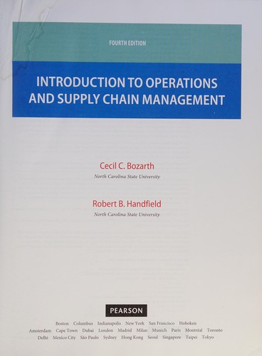 Introduction to Operations and Supply Chain Management — Cecil C. Bozarth et al. (2016)