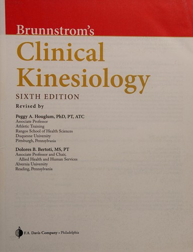 Brunnstrom's Clinical Kinesiology — Peggy A. Houglum et al. (2012)