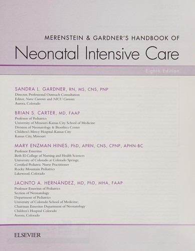 Merenstein & Gardner's Handbook of Neonatal Intensive Care — Sandra Lee Gardner et al. (2015)