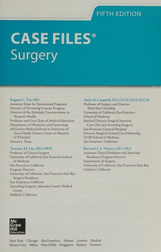 Case Files Surgery, Fifth Edition — Terrence H. Liu et al. (2016)