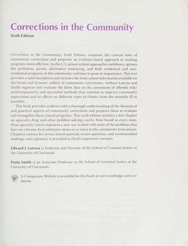Corrections in the Community — Edward J. Latessa et al. (2015)