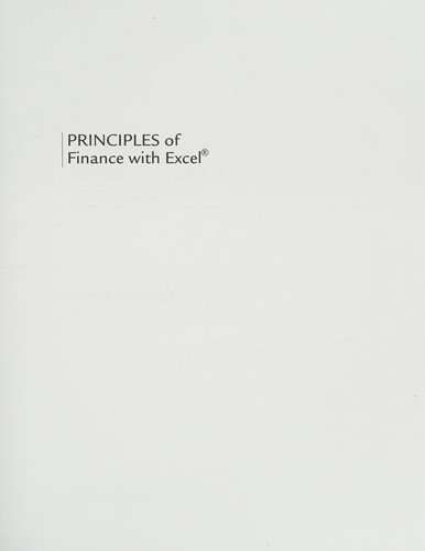 Principles of Finance with Excel — Simon Benninga (2011)