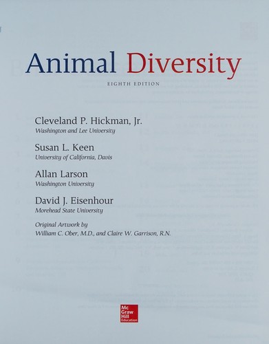 Animal Diversity — Cleveland P. Hickman (Jr.) (2018)