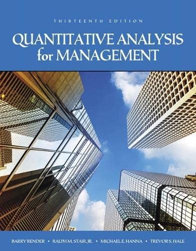 Quantitative Analysis for Management — Barry Render et al. (2017)
