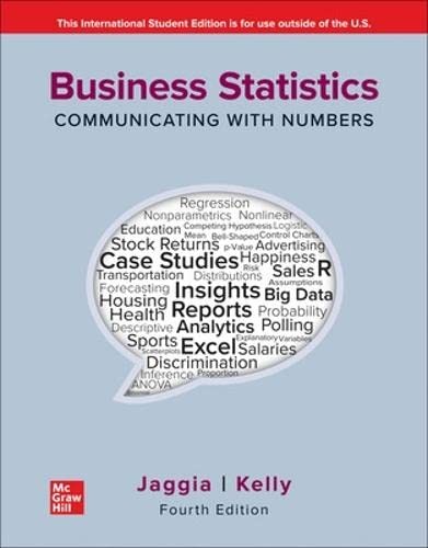 Business Statistics: Communicating with Numbers — Sanjiv Jaggia et al. (2021)