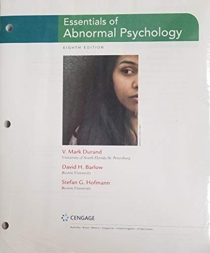 Essentials of Abnormal Psychology — Vincent Mark Durand et al. (2017)