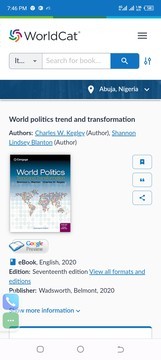 World Politics: Trends and Transformation — Shannon L. Blanton et al. (2020)