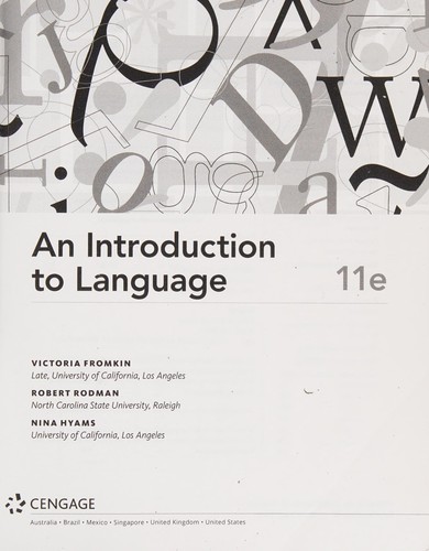 An Introduction to Language — Victoria Fromkin et al. (2018)