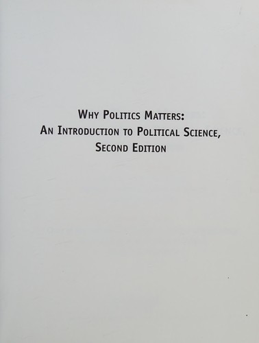 Why Politics Matters: An Introduction to Political Science (Text Only) — Kevin L. Dooley (2014)