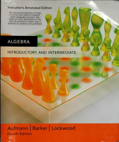 Algebra: Introductory and Intermediate — Richard N. Aufmann (2007)