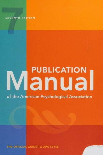 Publication Manual of the American Psychological Association — American Psychological Association (2019)