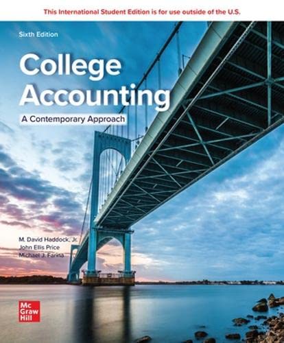 College Accounting a Contemporary Approa: Ch — HADDOCK et al. (2023)