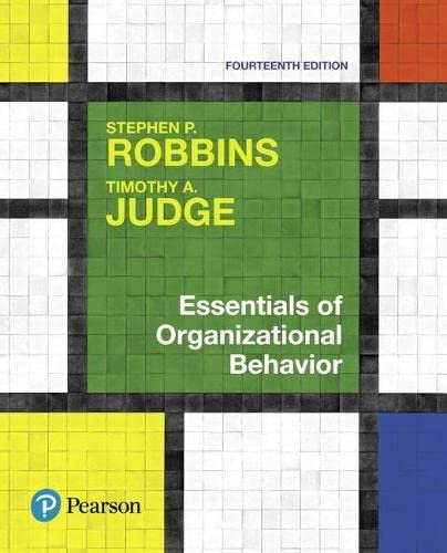 Essentials of Organizational Behavior — Stephen P. Robbins et al. (2018)