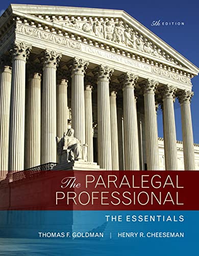 The Paralegal Professional: The Essentials — Thomas Goldman et al. (2016)